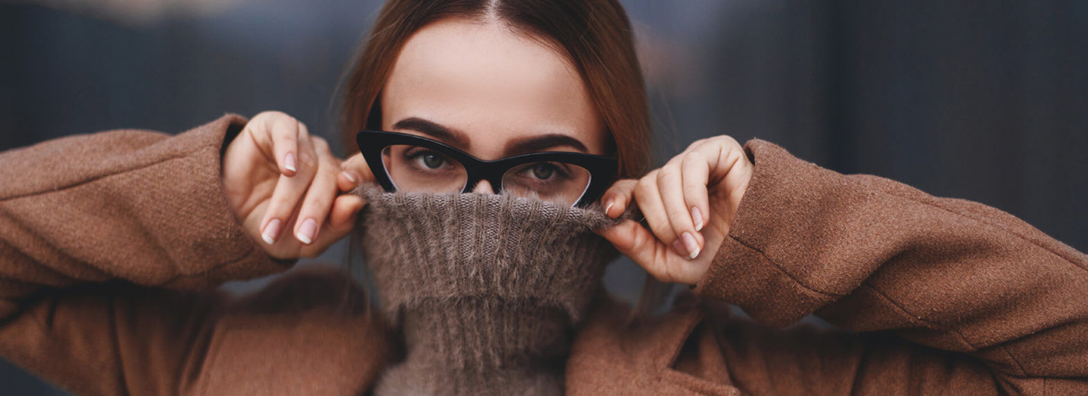 A Girl with black spectacles
