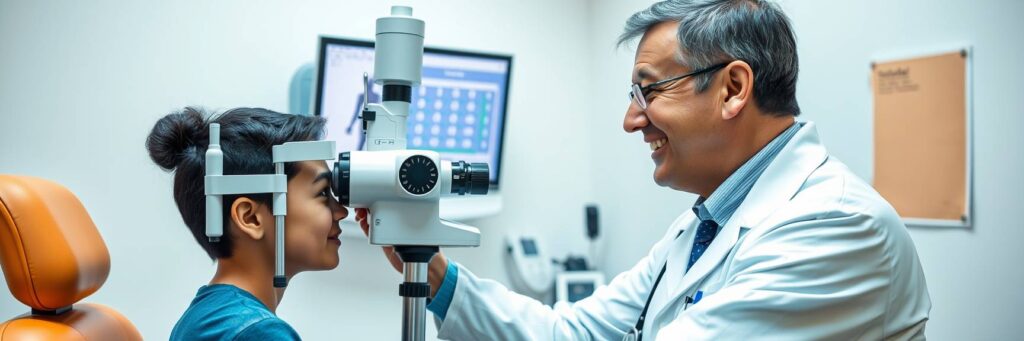 A close-up of a human eye with a reflection of a heart, symbolizing the link between eye health and overall well-being.